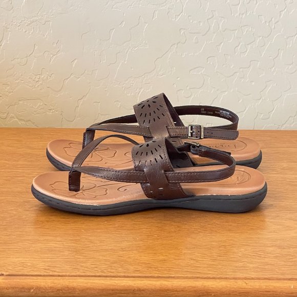 New Born Concept Sandals BOC 6 Brown Cut Out Design Thong Strappy - Picture 6 of 11